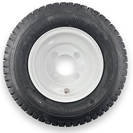 Rubbermaster - Steel Master Rubbermaster 16x7.50-8 4 Ply Turf Tire and 4 on 4 Stamped Wheel Assembly 598980